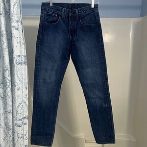 Levi's Men's 501 Button Fly Jeans in Deep Blue